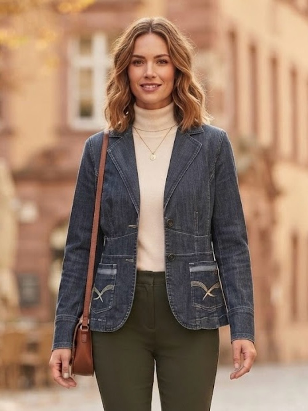Point Zero Dark Wash Denim Blazer | Stitched Detail Tailored Jean Jacket Y2K